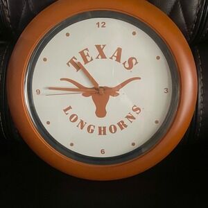 Texas Longhorns Orange Wall Clock 13.5"